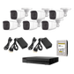 KIT TurboHD 1080p / DVR 8 Canales / 6 Cámaras Bala (Exterior) / Fuentes de Poder / Accesorios de Instalación