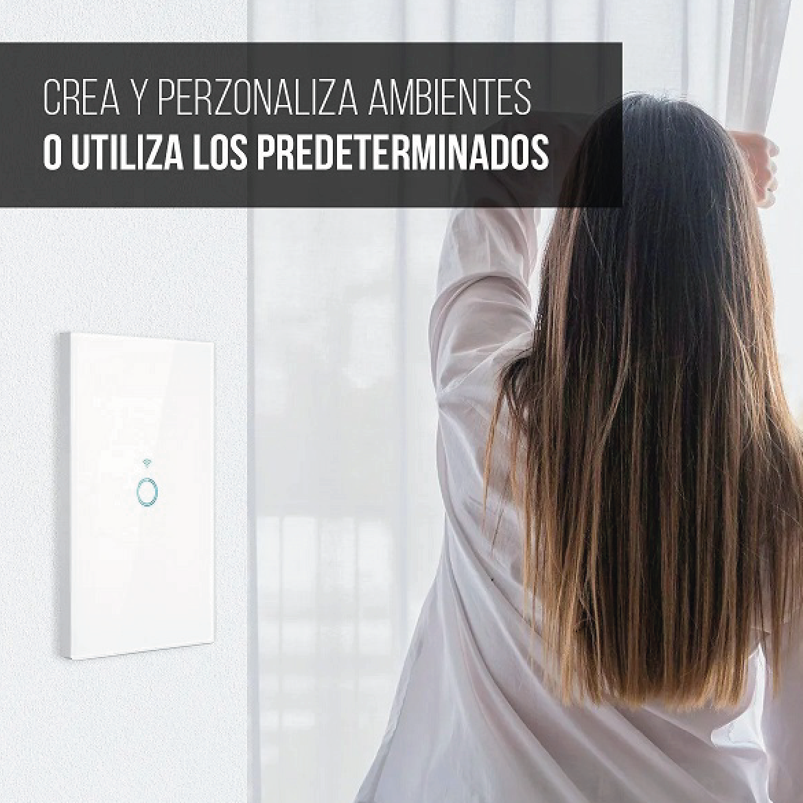 Interruptor Wi-Fi Inteligente de pared para la luz
