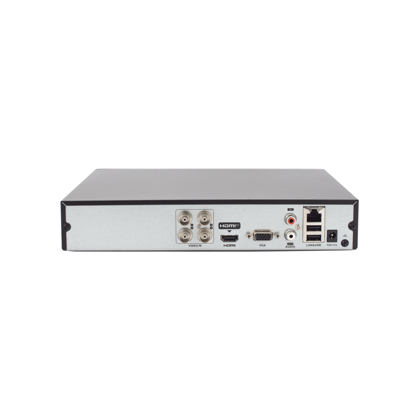 KIT TurboHD 1080p / DVR 4 canales / 4 Cámaras Bala / Audio por coaxitron / 1 Fuente de Poder Profesional / ColorVu Lite + Micrófono Integrado