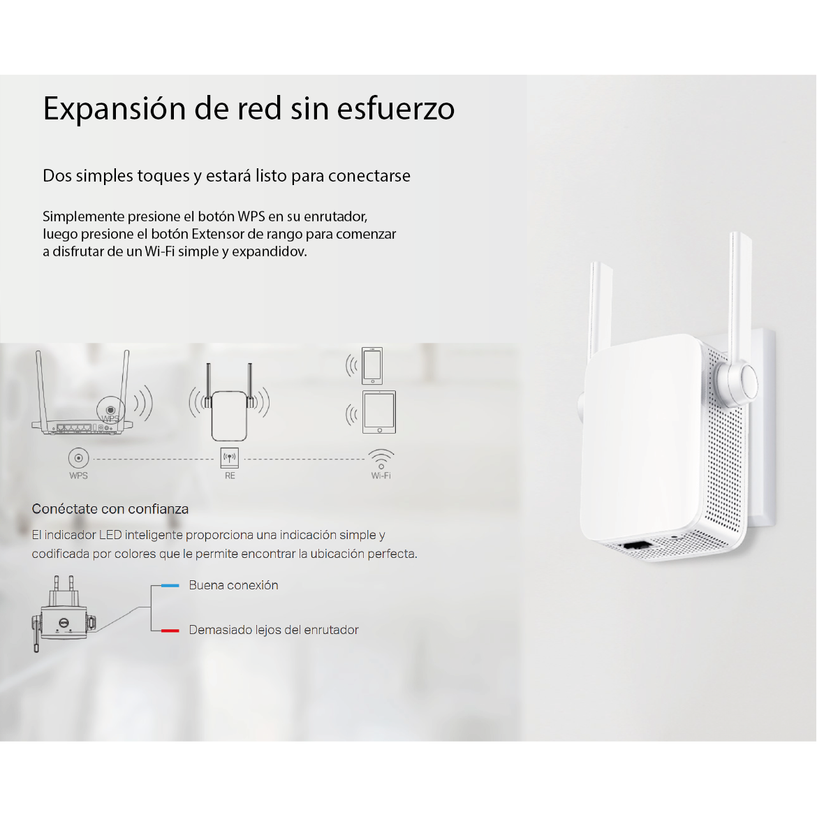 Extensor de rango Wi-Fi de 300 Mbps