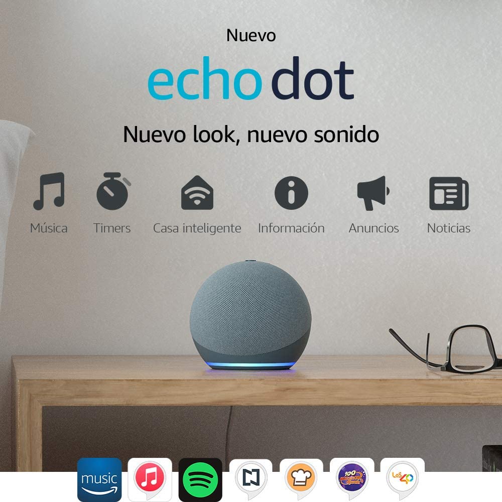 Echo Dot 4ta Generación Parlante inteligente con reloj y Alexa